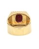 Gentlemans Oval Ruby Fluted Ring